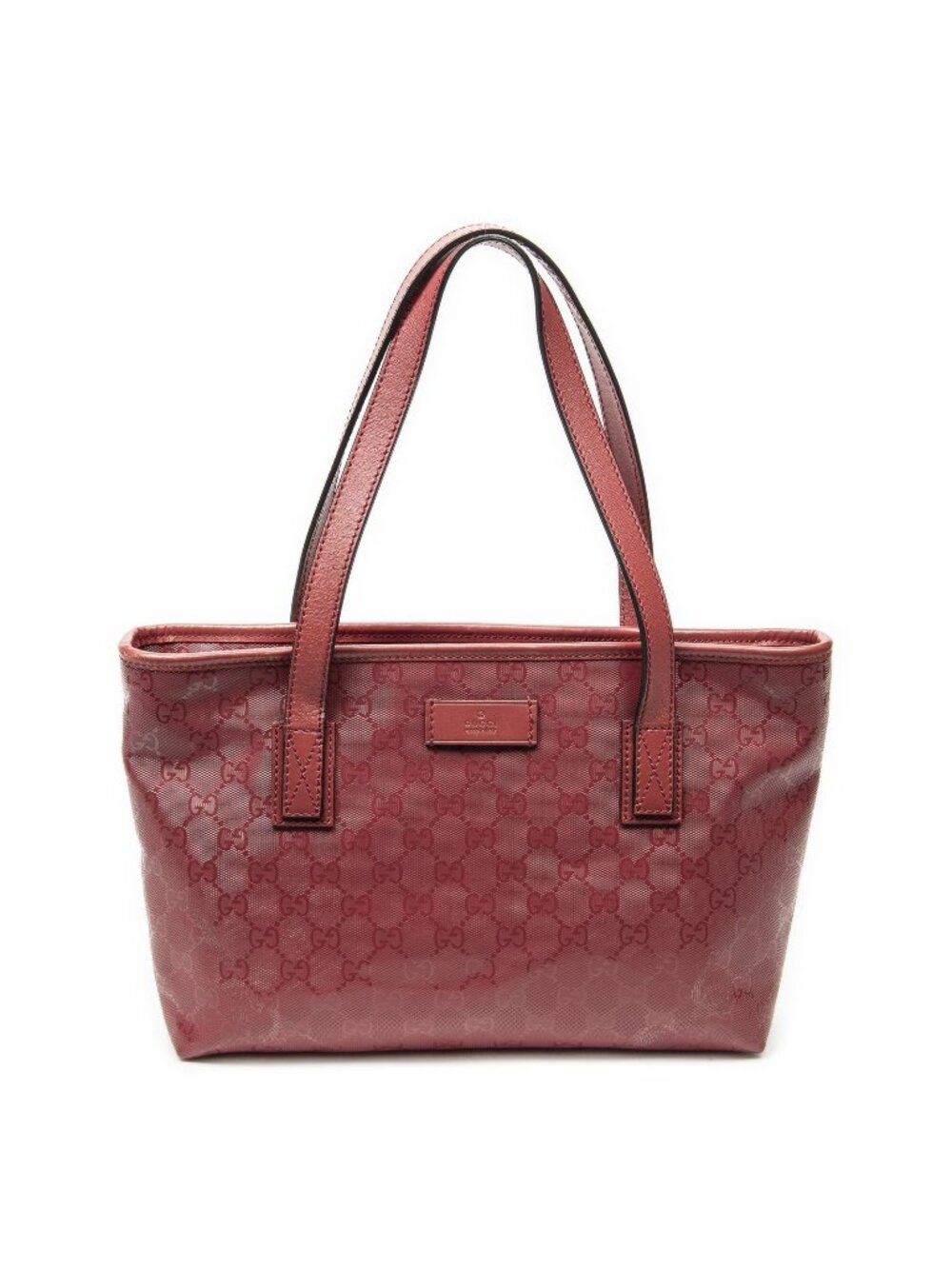 Gucci Small Joy Tote Bag Red Guccissima Imprint Canvas